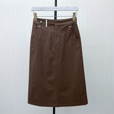 C●2025夏季新品 半身裙女高腰显瘦休闲百搭通勤直筒长裙6179