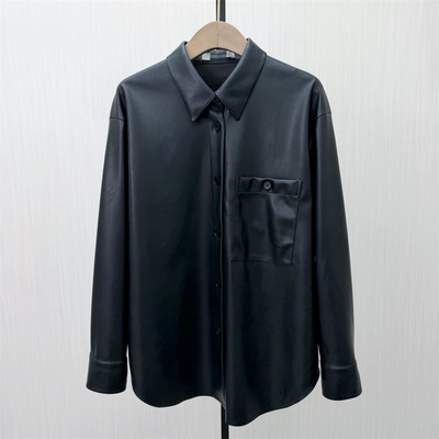 香●2026春季新品 皮衣外套女宽松休闲通勤百搭松弛感夹克1694