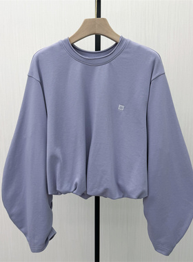 S●2026春季新品 圆领套头卫衣女休闲宽松百搭慵懒风长袖上衣625