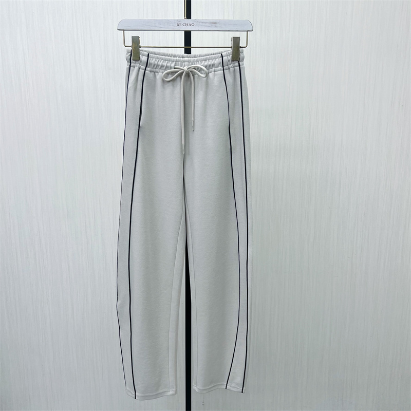C●2025秋季新品 休闲直筒卫裤女松紧腰显瘦宽松通勤阔腿裤5125