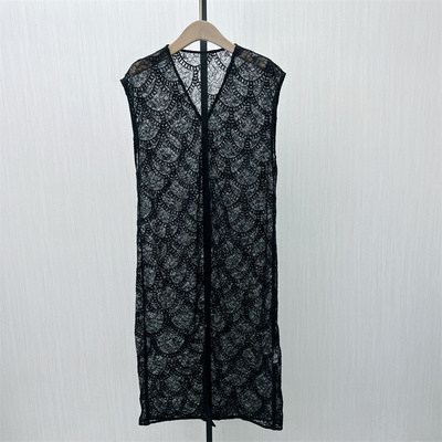 恩●2025冬季新品 镂空叠穿罩衫背心裙女别致蕾丝外搭连衣裙119