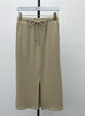 S●2025秋季新品 休闲半身裙女松紧腰显瘦直筒长款百搭卫裙354