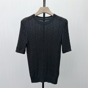 KA●2026夏季新品 短袖针织衫女弹力修身简约显瘦打底T恤上衣8641