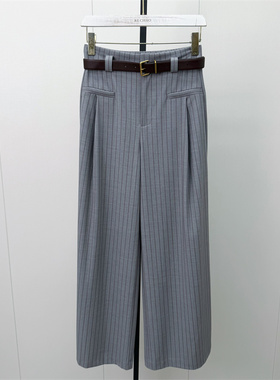 迪●2026秋季新品 阔腿裤女日常通勤显瘦垂感拖地休闲长裤6718