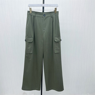 2025秋季 女高腰显瘦宽松休闲百搭直筒长裤 新品 阔腿裤 218 工装 艾