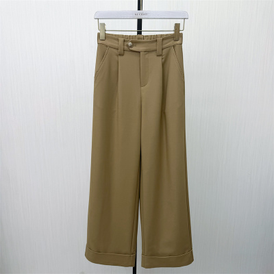 C●2026春季新品 西装阔腿裤女高腰显瘦直筒通勤百搭长裤5237