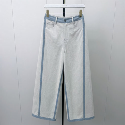fei●2026秋季新品 阔腿牛仔裤女高腰显瘦宽松百搭休闲长裤7148