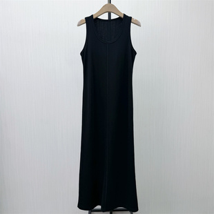 图●2026夏季新品 无袖背心连衣裙女宽松休闲简约打底T恤裙4069