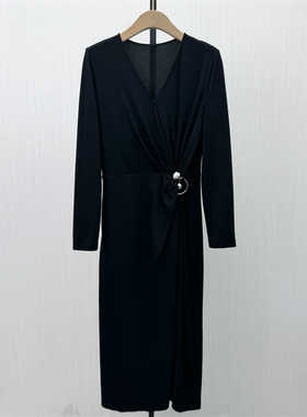 秋S●2026春季新品 赫本风连衣裙女高级感气质淑女显瘦小黑裙4006