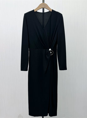 秋S●2026春季新品 赫本风连衣裙女 气质淑女显瘦小黑裙4006