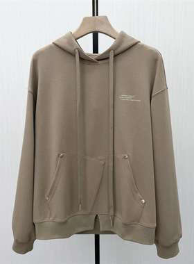艾W●2026春季新品 连帽套头卫衣女休闲宽松慵懒风长袖上衣4519