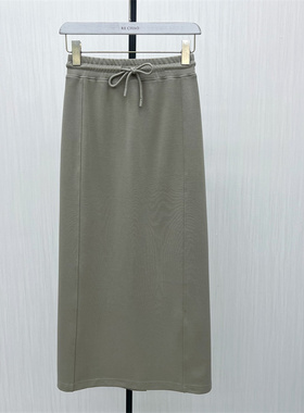 KA●2025秋季新品 休闲半身裙女松紧腰显瘦直筒长款百搭卫裙2421