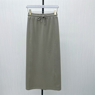 休闲半身裙女松紧腰显瘦直筒长款 新品 百搭卫裙2421 2025秋季