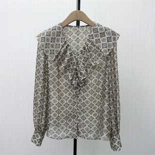 衬衫 彩 女气质小众别致宽松打底上衣097 长袖 法式 2026春季 新品