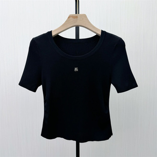 2026夏季 女气质修身 新品 针织衫 显瘦简约打底上衣863 短袖