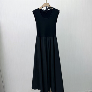 针织拼接长裙女气质打底显瘦背心连衣裙1725 新品 迪 2026春季