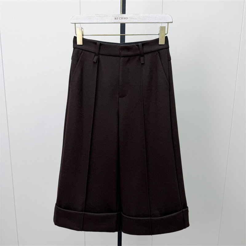 KA●2026冬季新品 毛呢七分裤女高腰显瘦休闲通勤宽松阔腿裤1341