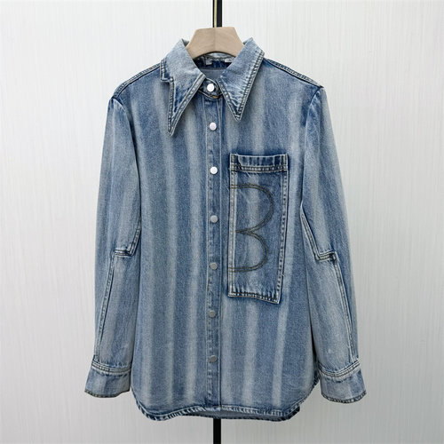 迪●2026春季新品 牛仔外套女时尚休闲宽松慵懒风衬衫夹克0123