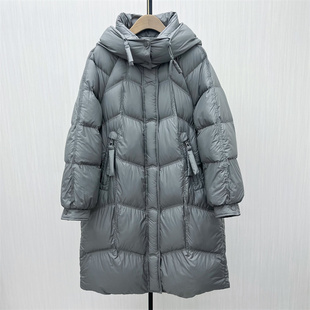 图●2025冬季新品 羽绒服女时尚长款宽松加厚保暖白鸭绒外套8616