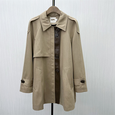 芭●2025秋季新品 风衣外套女宽松中长款英伦风休闲通勤大衣5239