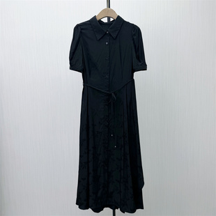 恩●2026夏季新品 法式短袖连衣裙女气质简约显瘦小清新长裙337