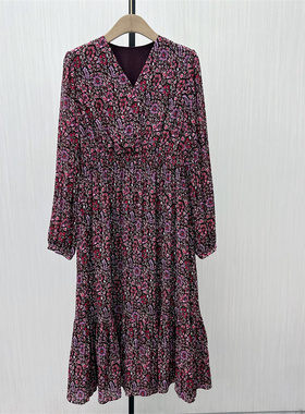fei●2025秋季新品 法式碎花连衣裙女气质显瘦小清新茶歇裙7234