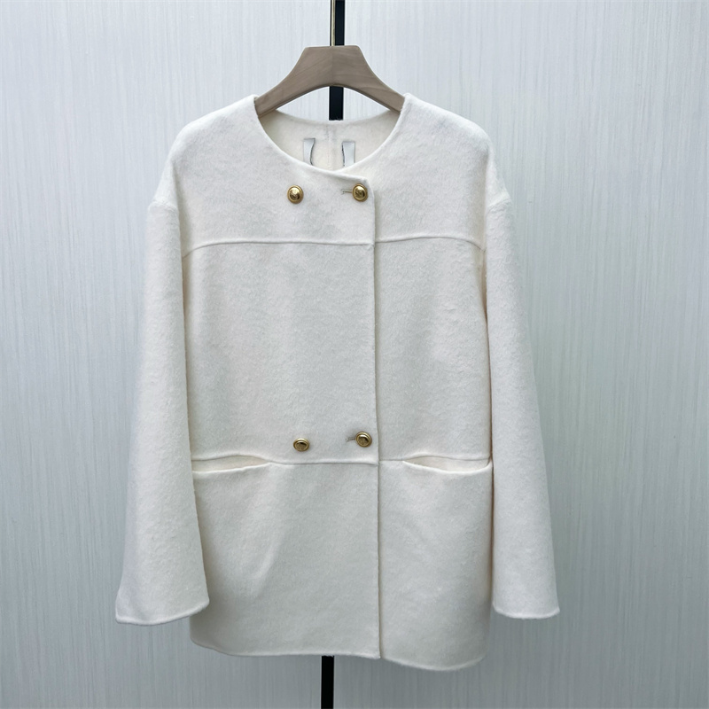 KA●2025冬季新品 双面呢大衣女中长款气质宽松绵羊毛呢外套1111