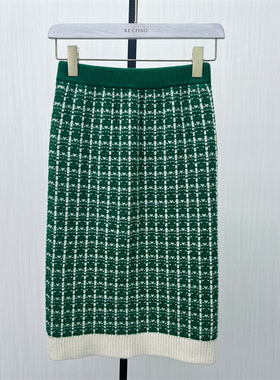 欧S●2026春季新品 针织半身裙女高腰修身显瘦直筒包臀长裙3726