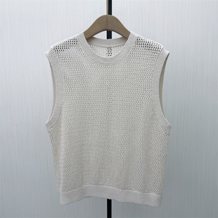 艾W●2026春季新品 针织马甲女宽松休闲百搭外穿无袖坎肩背心5616
