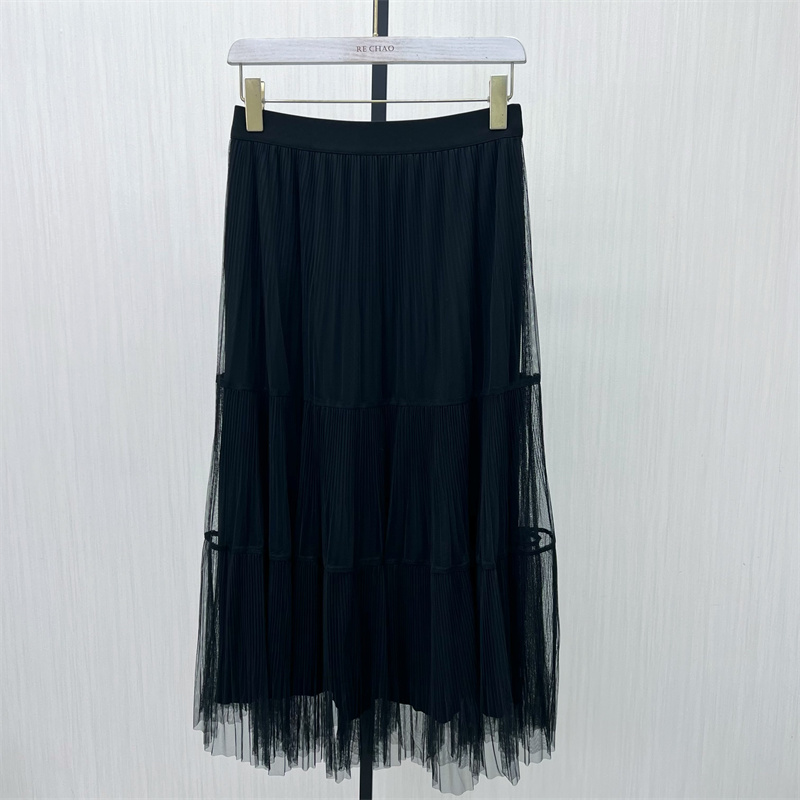 良月●2025冬季新品 网纱半身裙女高腰显瘦设计感气质a字长裙7010