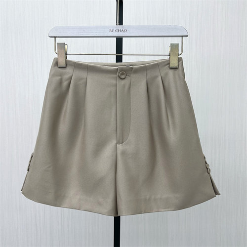 S●2025秋季新品 西装短裤女高腰显瘦宽松直筒休闲百搭阔腿裤657