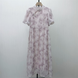 图●2026夏季新品 新中式旗袍裙子女气质显瘦清新淑女连衣裙4023