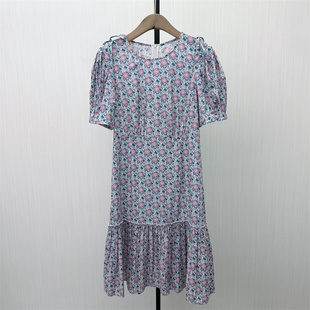fei●2026夏季新品 印花短袖连衣裙女气质显瘦小清新别致裙子6325