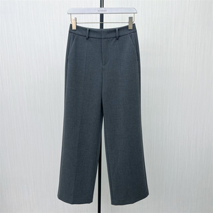 2025冬季 女高腰显瘦直筒气质拖地长裤 新品 阔腿裤 5015 西装 图