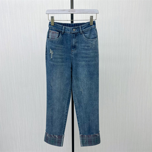 2025秋季 老爹裤 新品 女高腰显瘦宽松休闲长裤 5139 哈伦牛仔裤