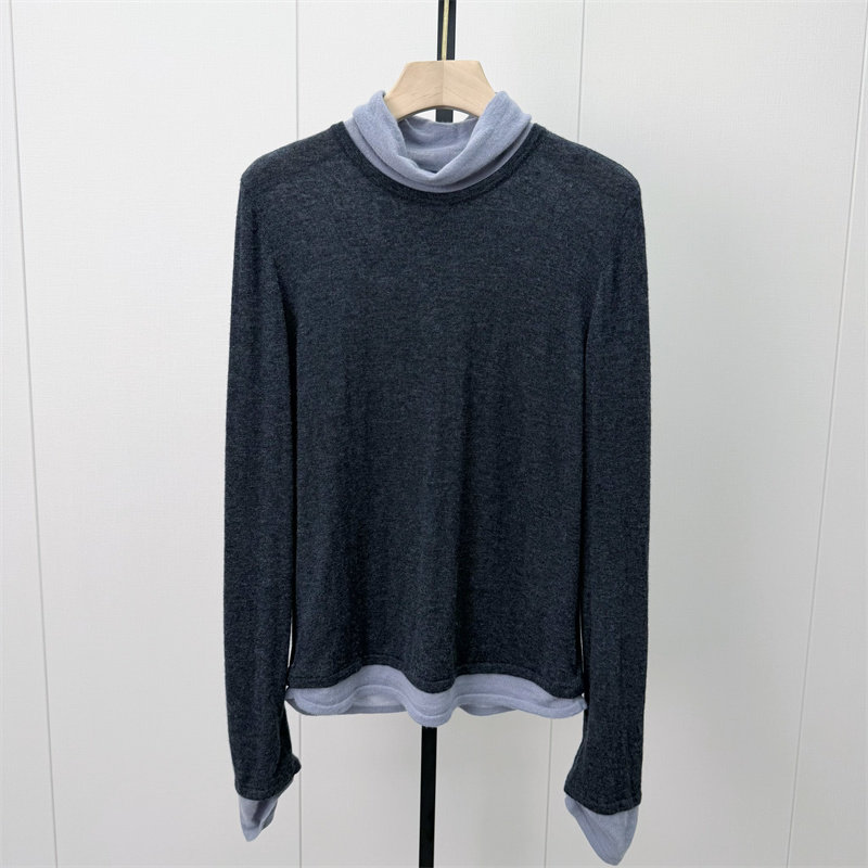 S●2026冬季新品 高领绵羊毛针织衫女日常通勤百搭打底上衣011