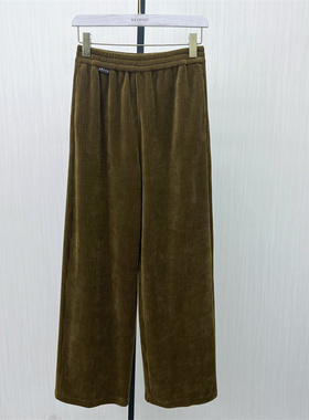 fei●2025冬季新品 灯芯绒阔腿裤女高腰显瘦休闲百搭直筒长裤4251