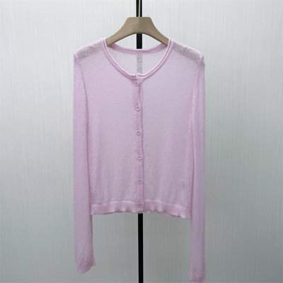 fei●2026春季新品 轻薄针织开衫女气质简约通勤短款小衫上衣5203