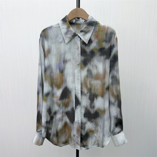 2026春季 女休闲小众宽松中长款 新品 衬衫 上衣5061 慵懒风长袖 fei