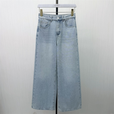 艾W●2026春季新品 阔腿牛仔裤女高腰显瘦宽松直筒休闲长裤2315