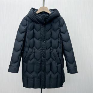 S●2025冬季新品 羽绒服女中长款时尚宽松加厚保暖白鸭绒外套130