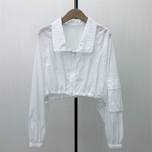 迪●2026夏季新品 轻薄防晒外套女宽松百搭休闲时尚短款开衫6057