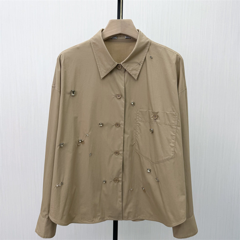 香●2026春季新品 长袖衬衫女纯色基础宽松休闲通勤百搭上衣1693