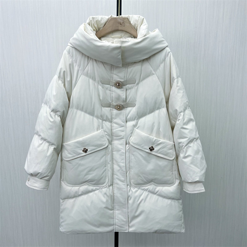 KA●2025冬季新品 羽绒服女中长款时尚宽松加厚鸭绒保暖外套8229