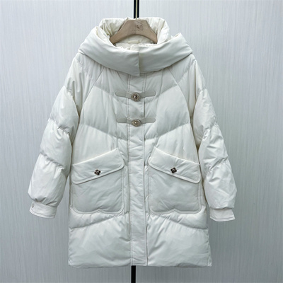 KA●2025冬季新品 羽绒服女中长款时尚宽松加厚鸭绒保暖外套8229