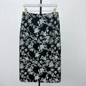 花色半身裙女高腰显瘦气质通勤直筒长裙0425 新品 良月 2025冬季