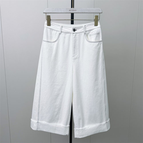 fei●2026秋季新品 阔腿牛仔裤女高腰显瘦休闲直筒宽松七分裤7228