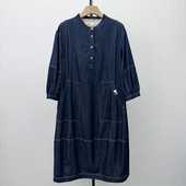 连衣裙女休闲宽松通勤百搭显瘦长裙7239 牛仔长袖 2026春季 新品