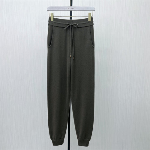 KA●2025冬季新品 绵羊毛针织裤女松紧腰显瘦休闲直筒束脚裤5401