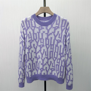 女气质宽松百搭长袖 香 套头毛衫 新品 针织打底上衣2659 2026春季